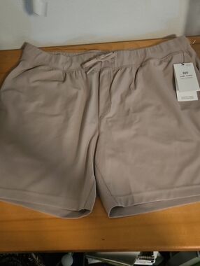 Cory Vines Men  Taupe Drawstring Shorts